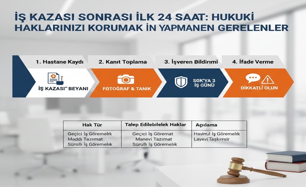 İş Kazası Sonrası İlk 24 Saat: Hukuki Haklarınızı Korumak İçin Yapmanız Gerekenler 2026