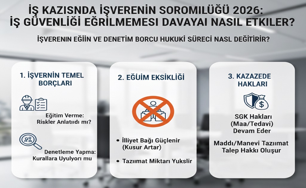 İş Kazasında İşverenin Sorumluluğu 2026: İş Güvenliği Eğitimi Verilmemesi Davayı Nasıl Etkiler? 
