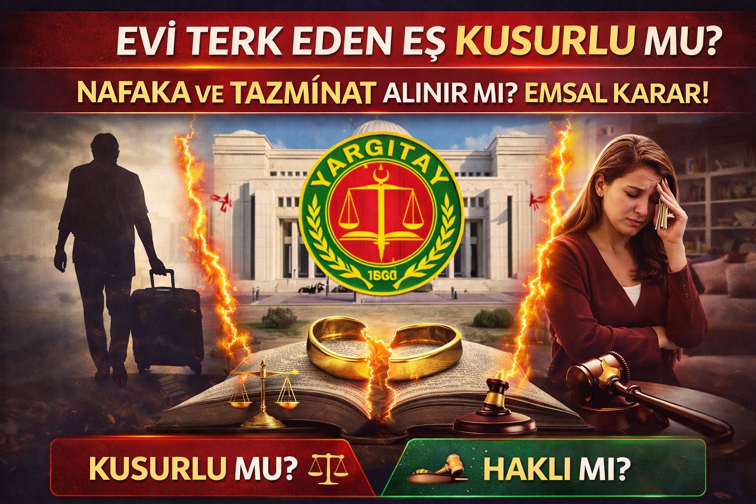 Evi Terk Eden Kadın veya Erkek Boşanmada Kusurlu Mu?
